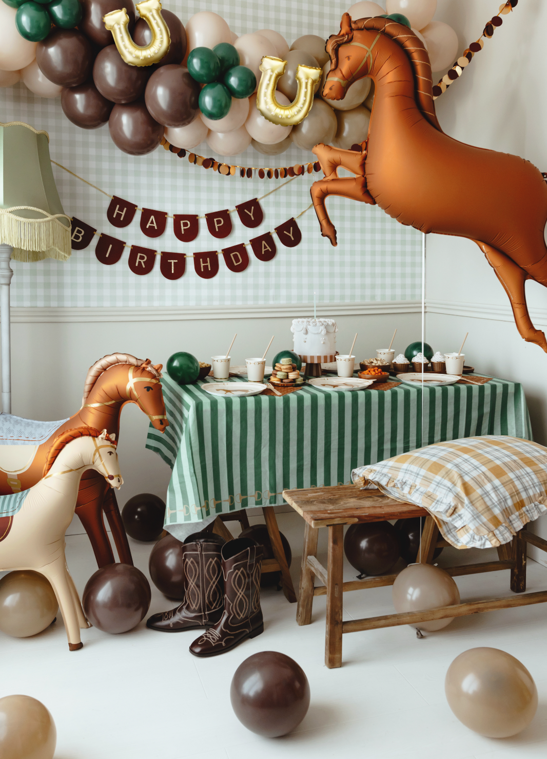 folieballon hoefijzer houd paard feest deco decoratie verjaardag