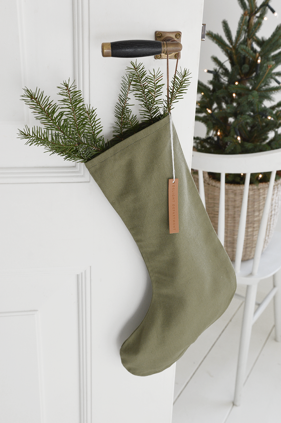 groene kerstsok kerst deco decoratie kerstmis minimalistisch delight departement 3