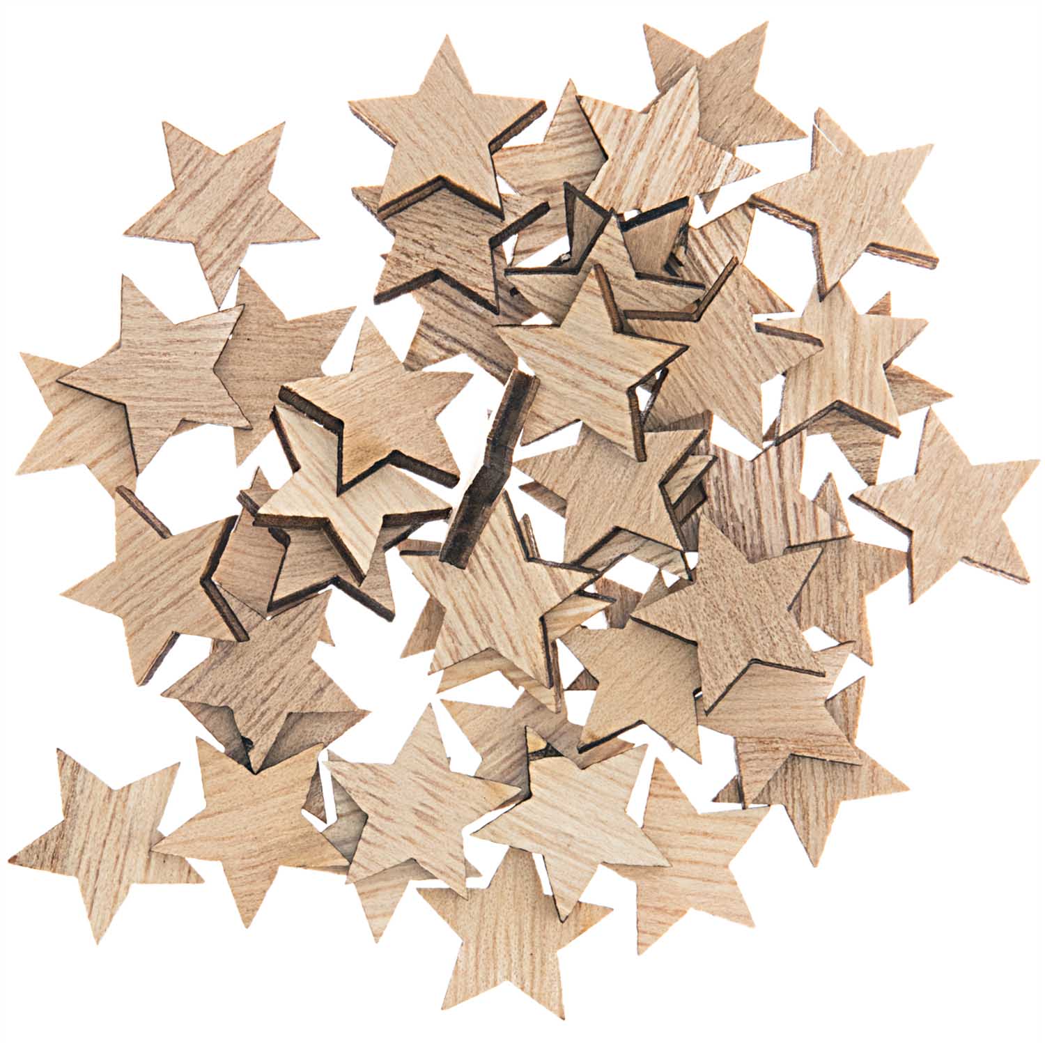 Houten sterren confetti