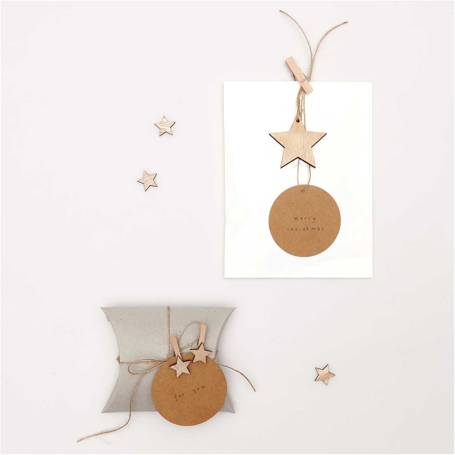 Houten sterren confetti