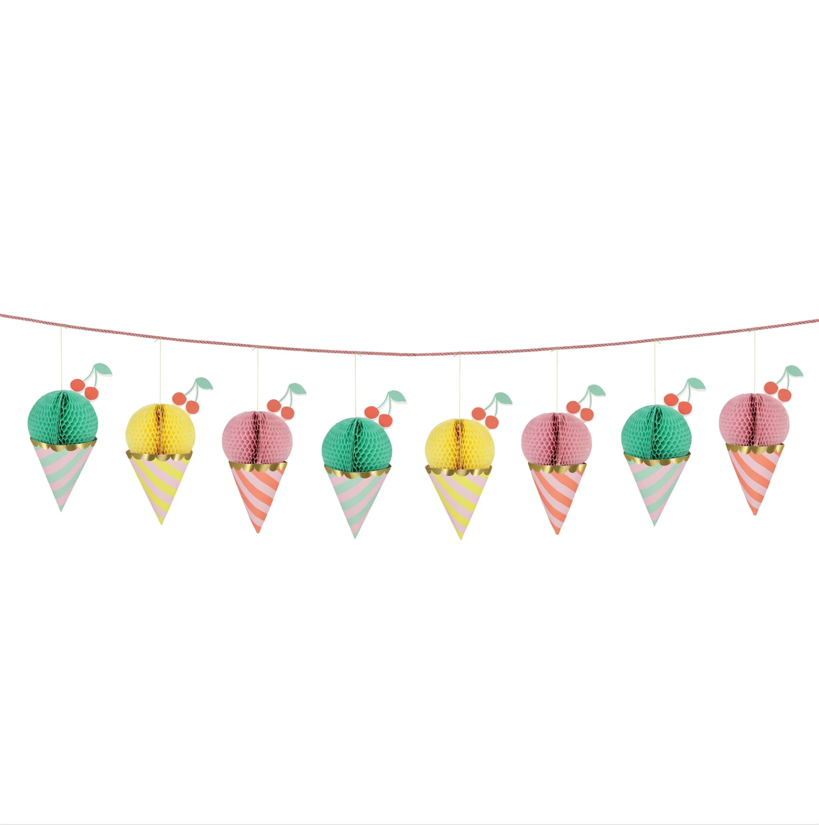 ijsjes slinger feest kleurrijk pastel deco decoratie verjaardag zomer warm weer