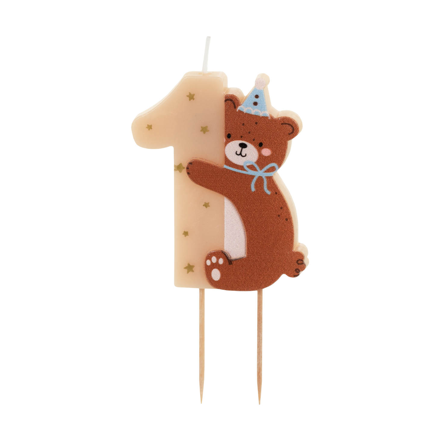 kaars eerste verjaardag beer feest deco decoratie