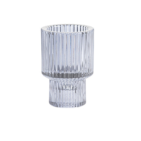 kaarsenhouder kandelaar glas blauw warm