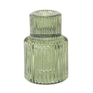 kaarsenhouder kandelaar groen eucalyptus olijf glas