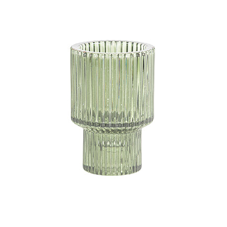 kaarsenhouder kandelaar groen eucalyptus olijf glas