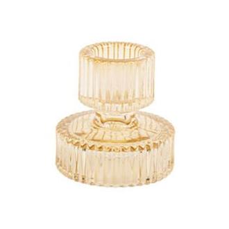 kaarsenhouder kandelaar warm amber glas