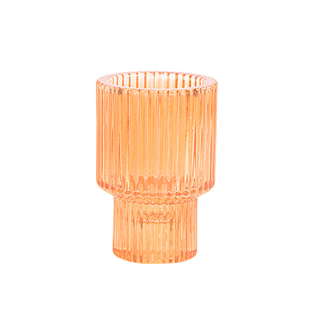 kaarsenhouder kandelaar warm oranje glas