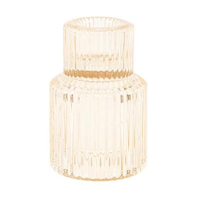 kandelaar kaarsenhouder nude ecru glas