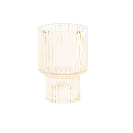 kandelaar kaarsenhouder nude ecru glas