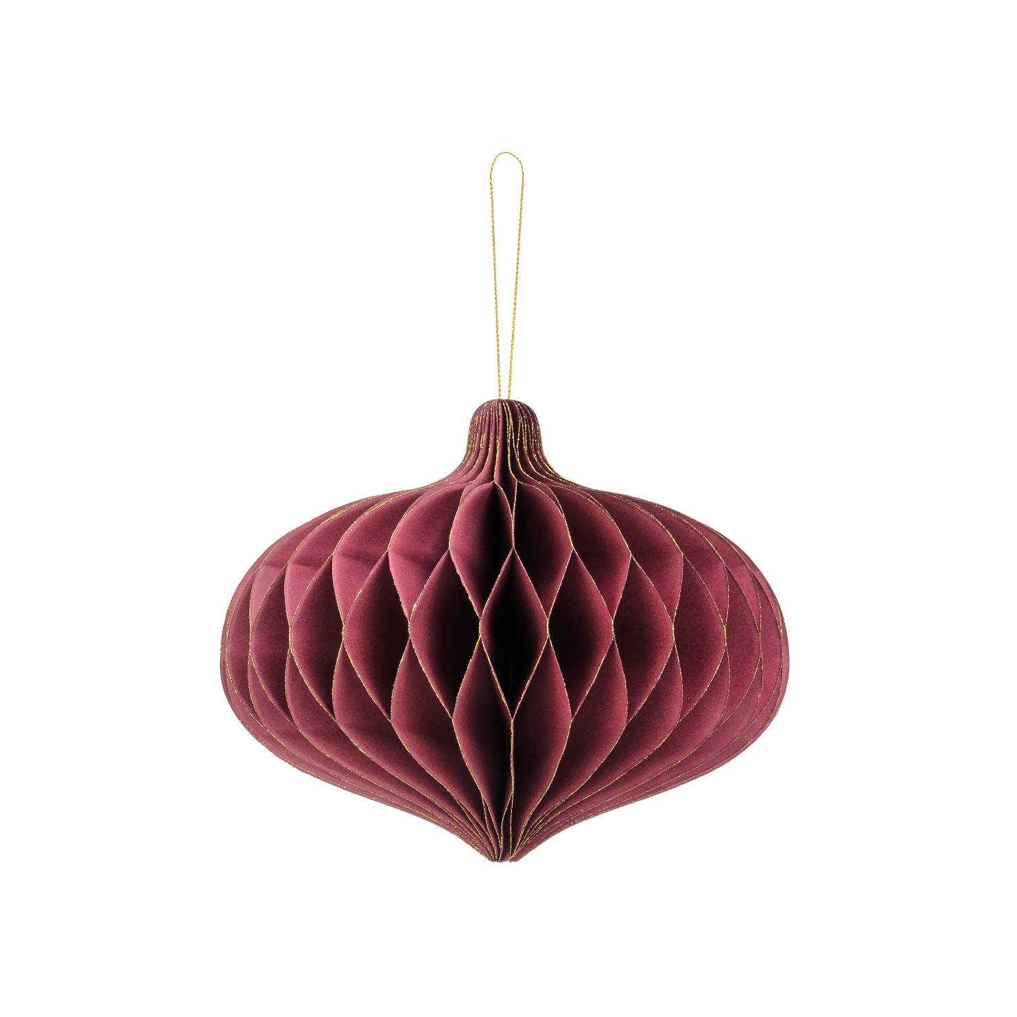 kerst ornament bal wijnrood bordeaux goud honeycomb deco decoratie kerstboom
