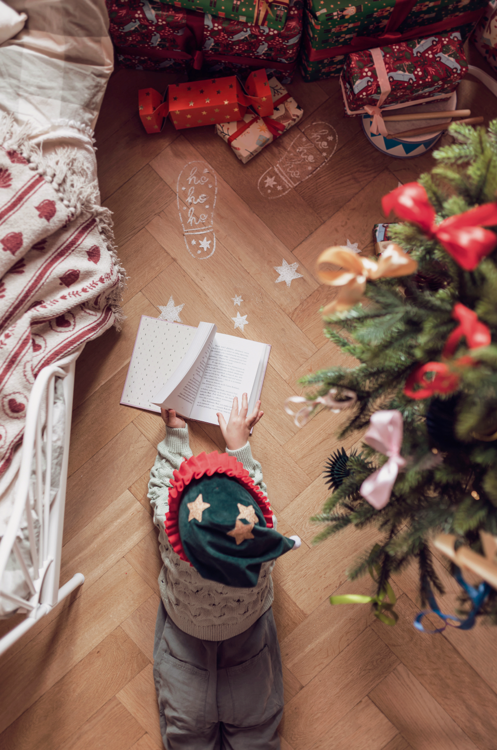 kerstmis voetstappen kerstman