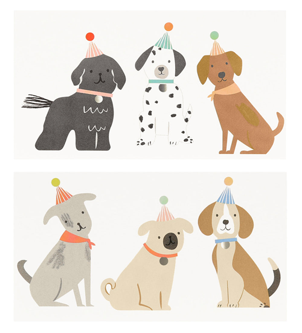 plak tattoos meri meri hondjes dieren party animals