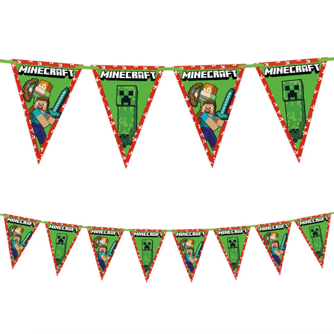 minecraft slinger feestversiering deco decoratie verjaardag groen