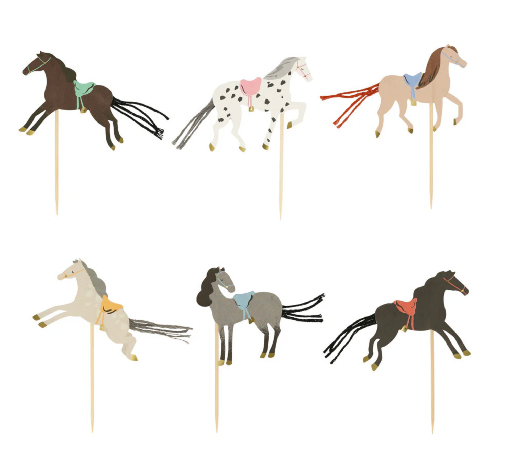 paarden cupcake kit horse dieren boerderij taart cupcakes deco decoratie verjaardag feestversiering