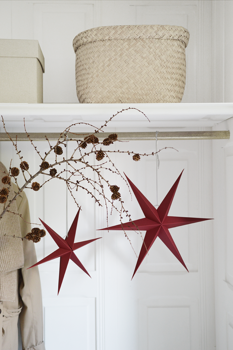 rode papieren luxe sterren 30cm 40cm Kerst deco winter Delight departement