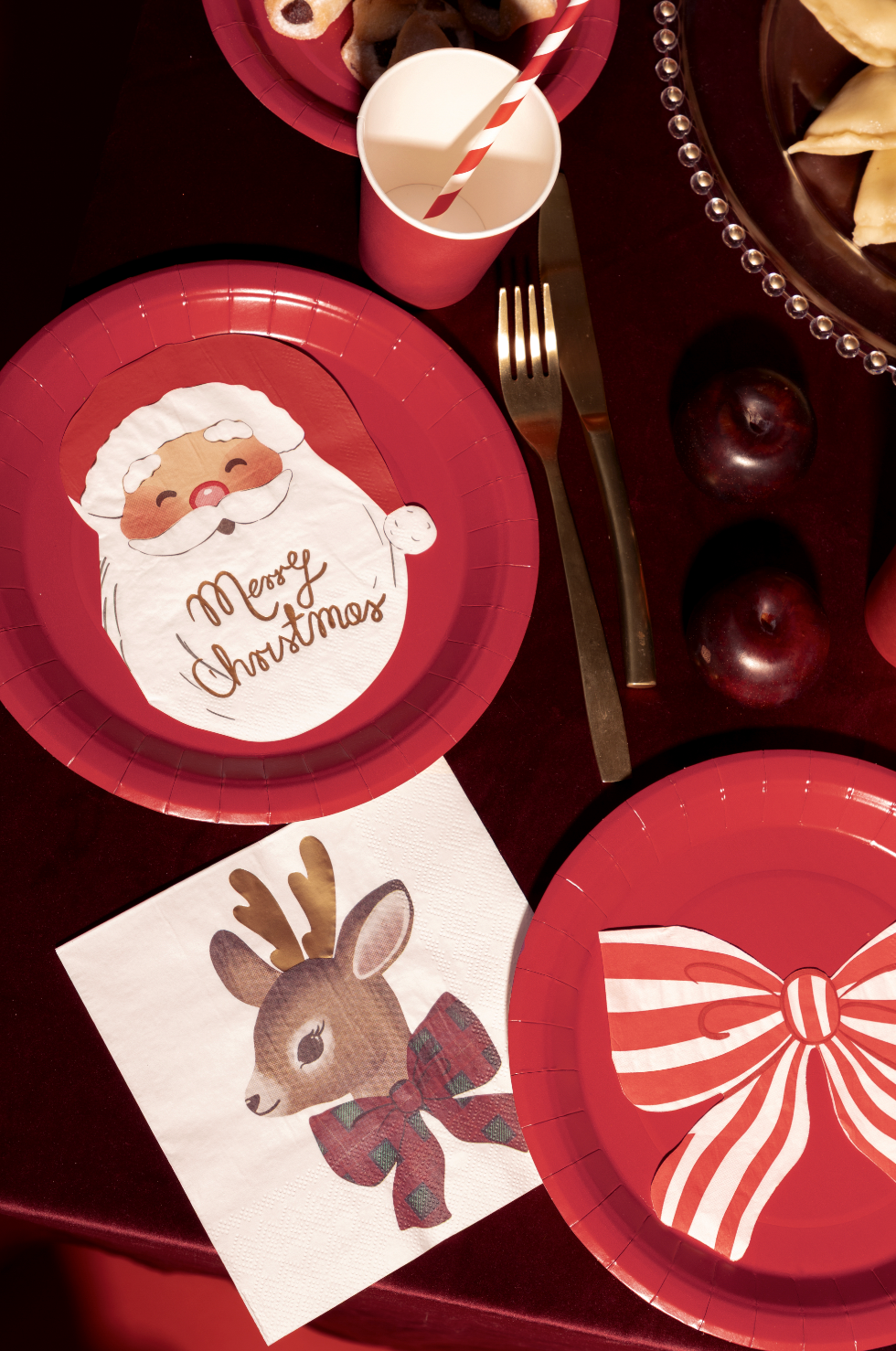serevetten Kerstman merry christmas feest deco decoratie kerst