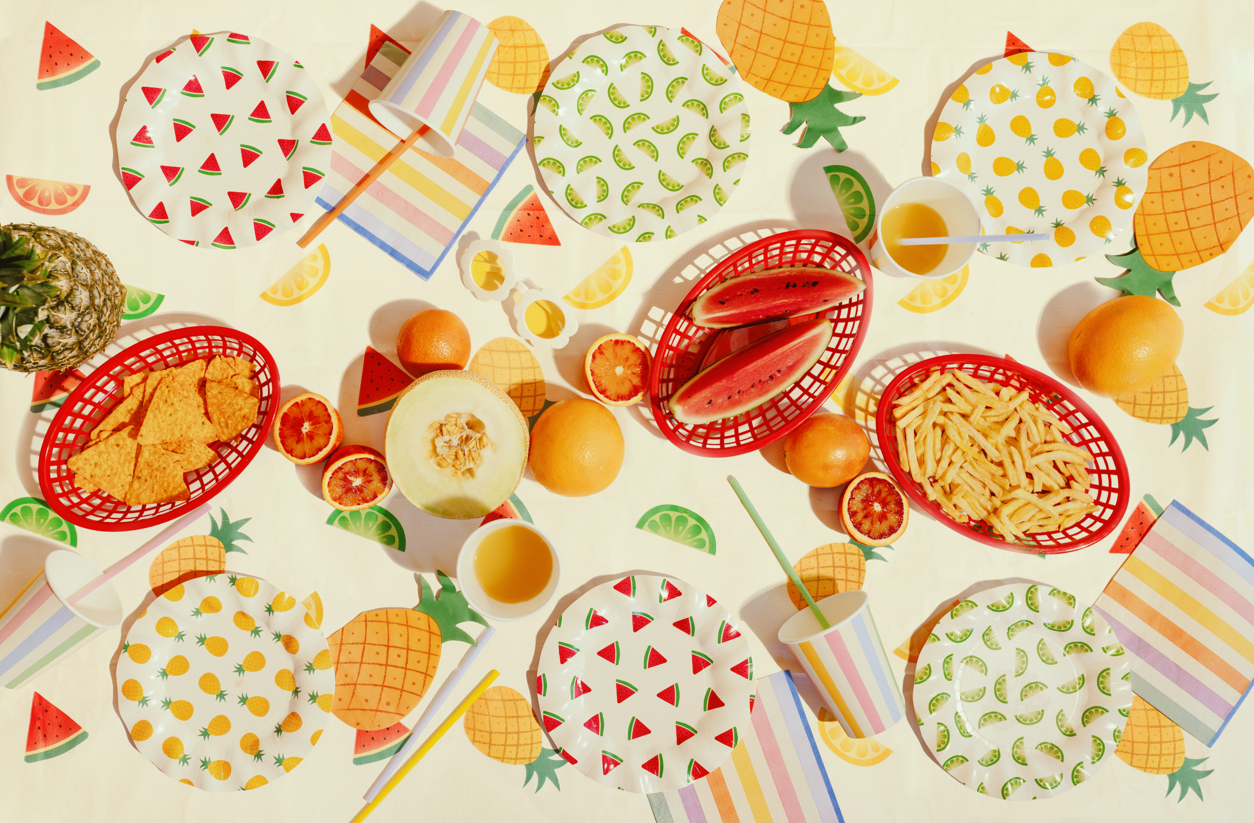 servetten ananas fruit zomer feest deco decoratie verjaardag sponge bob
