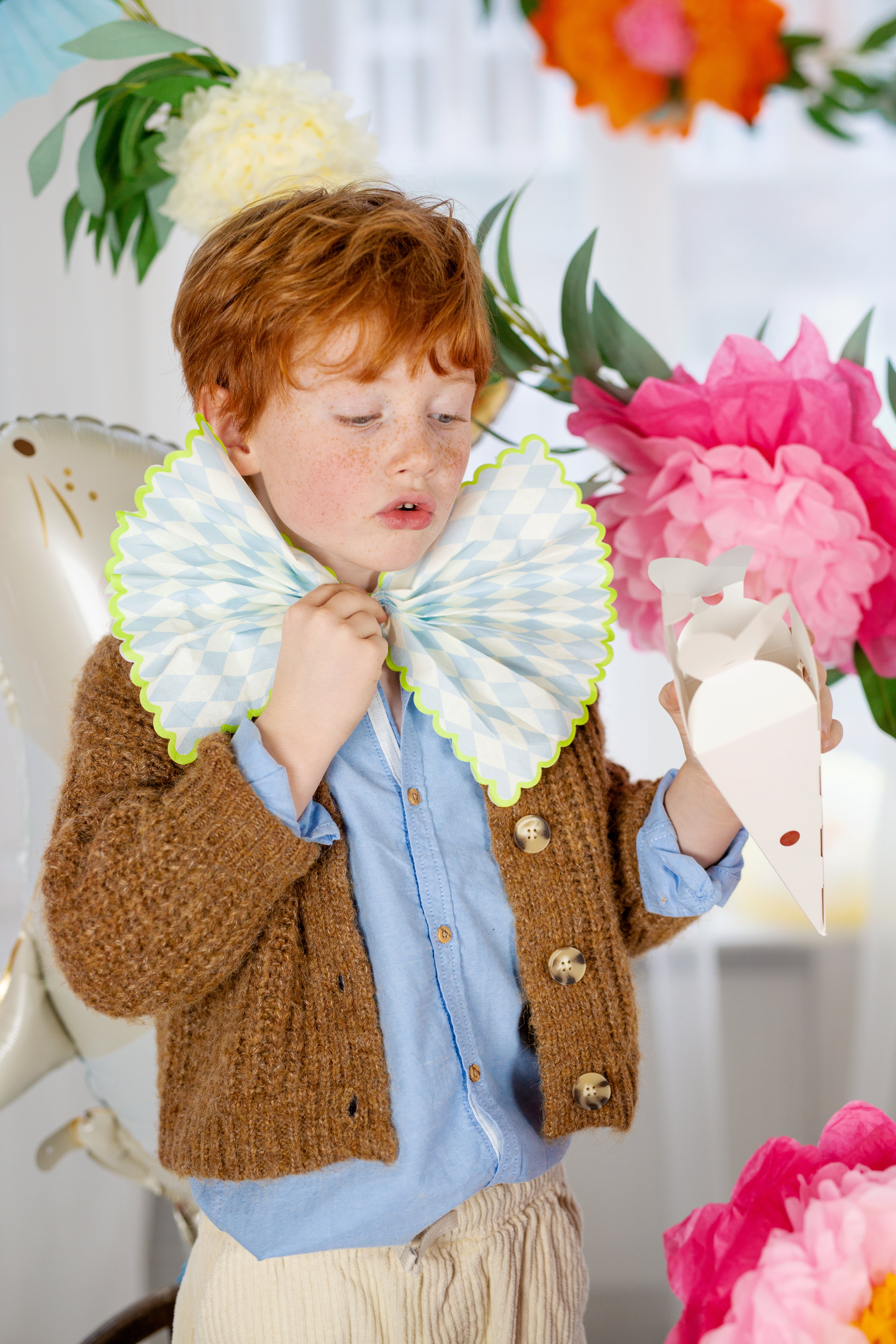 servetten blauw wit groen feest deco decoratie verjaardag pasen