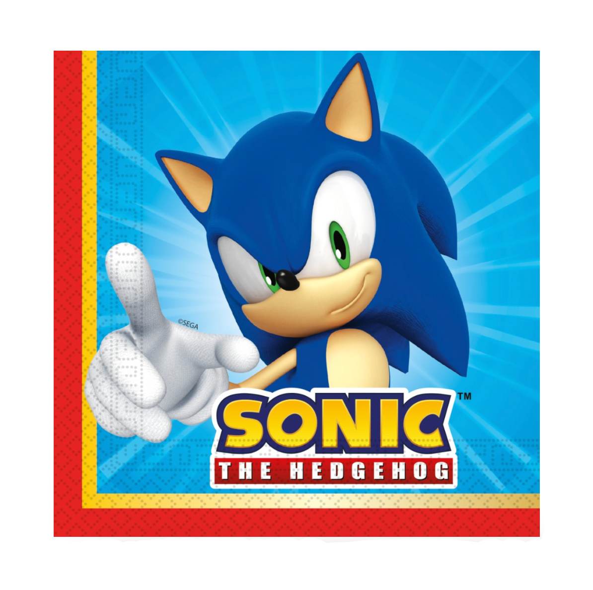 servetten sonic feestversiering decoratie deco