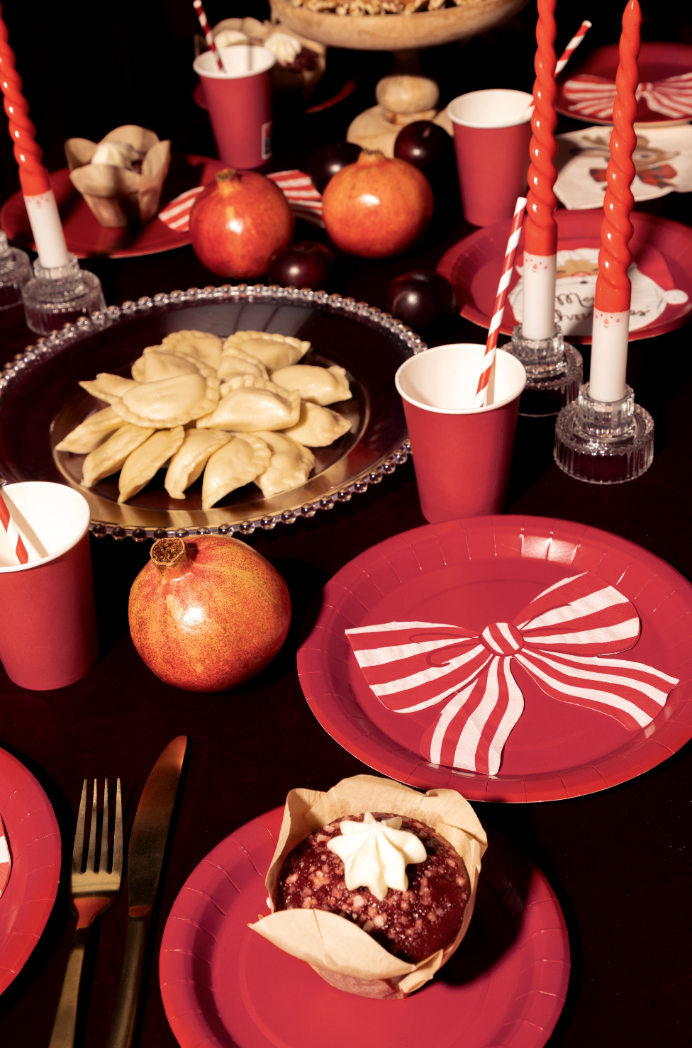 servetten strik strikjes eindejaar kerst kerstfeest deco decoratie