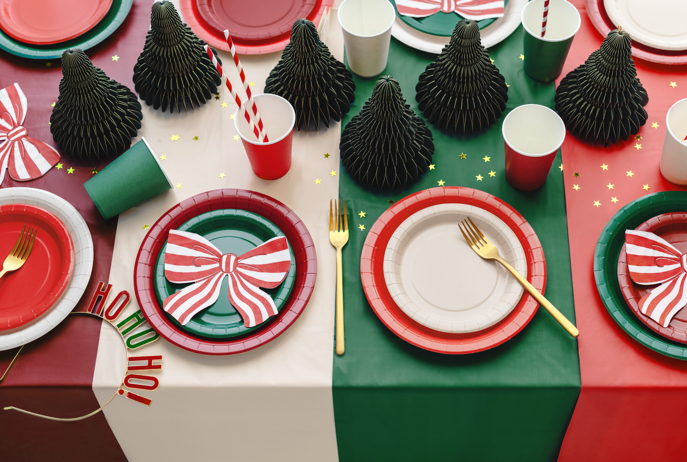 servetten strik strikjes eindejaar kerst kerstfeest deco decoratie