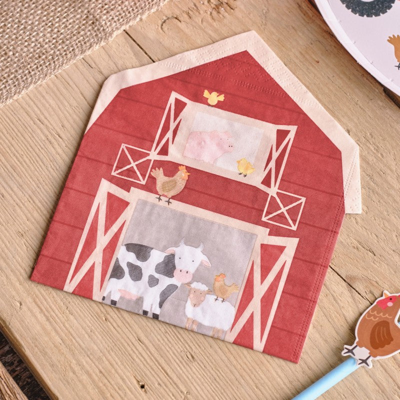 Servetten boerderij feest decoratie verjaardag koe kip varken kuiken schaap