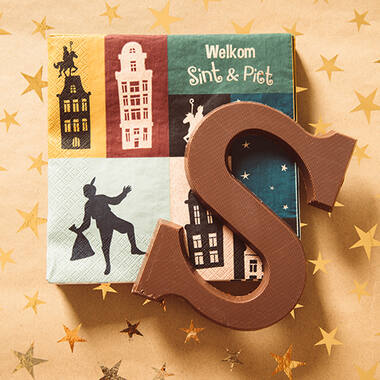 Servetten Sinterklaas op daken - 20 stuks