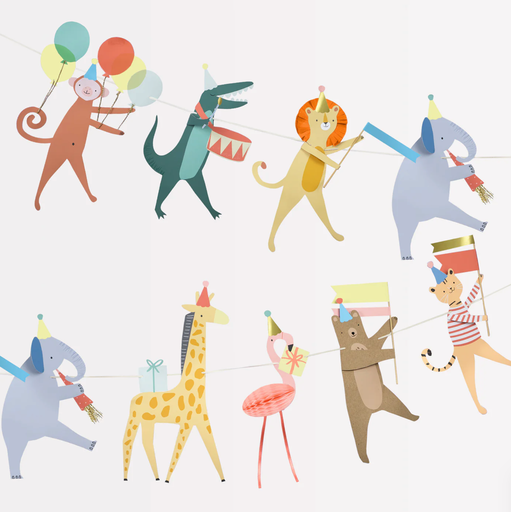 slinger party animals feestcdeco decoratie verjaardag dieren kleurrijk
