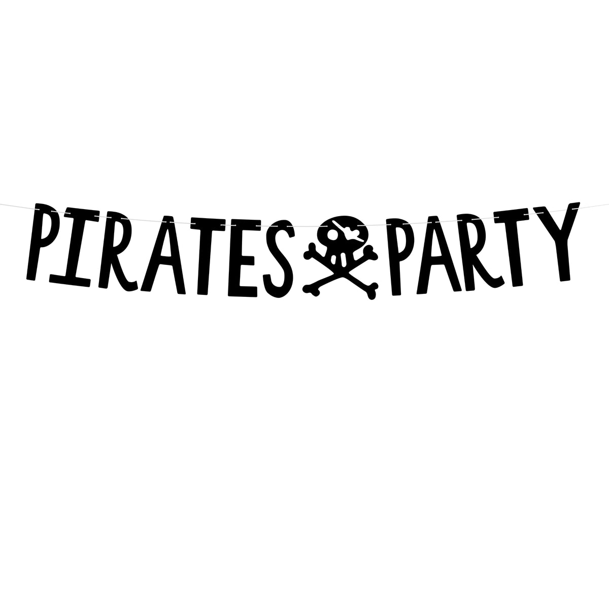 slinger piraat piraten doodshoofd zwart feest deco decoratie