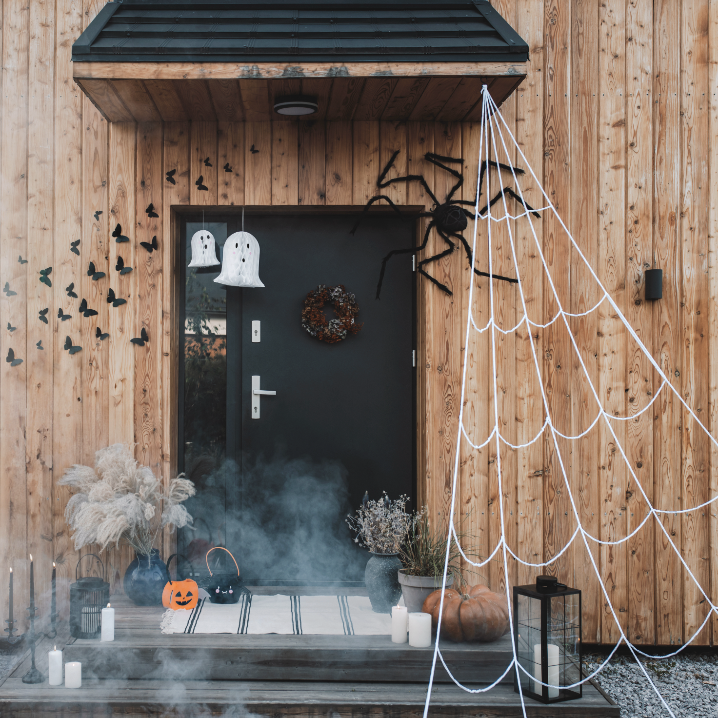 spinnenweb halloween deco decoratie