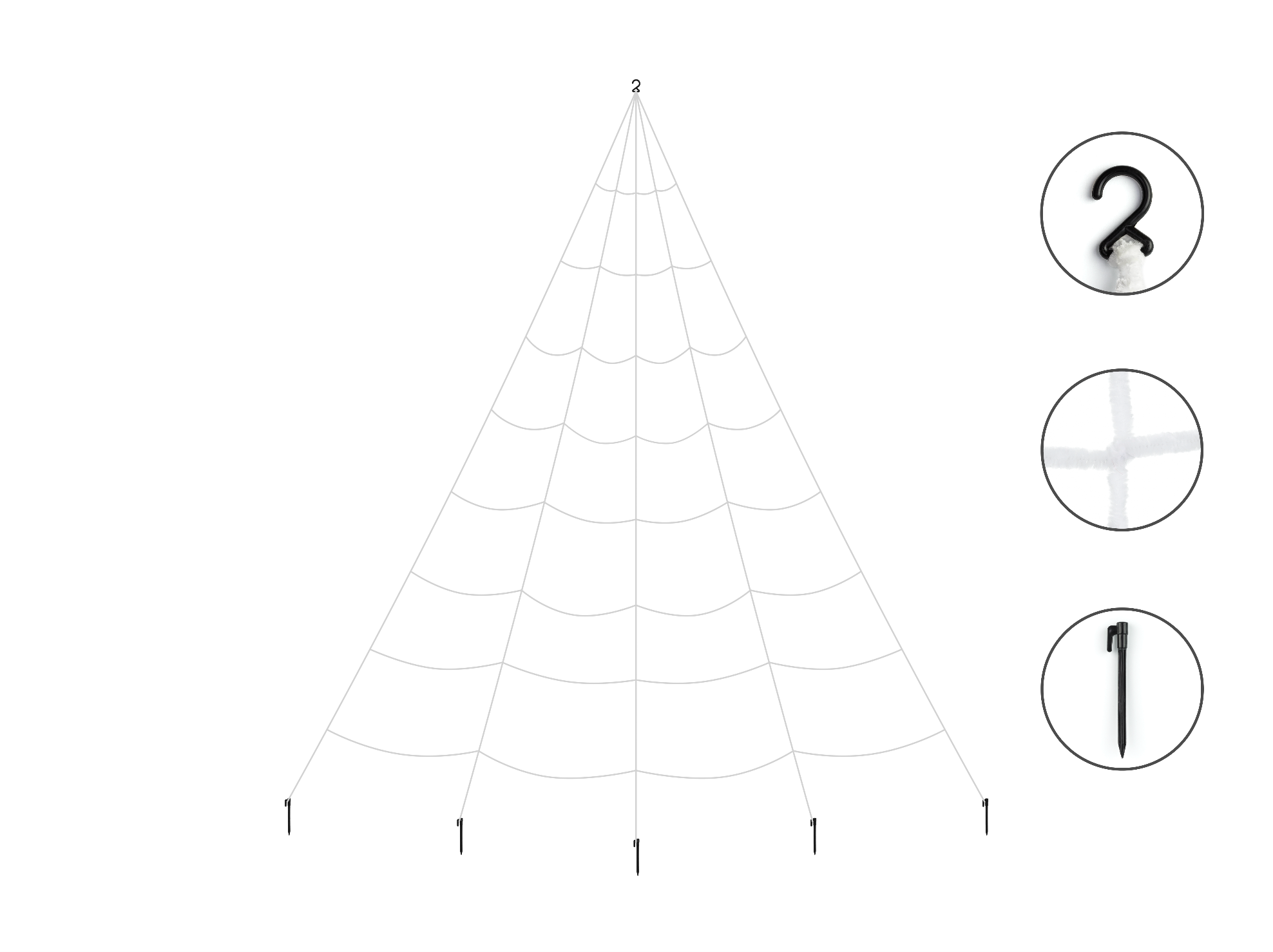 spinnenweb halloween deco decoratie