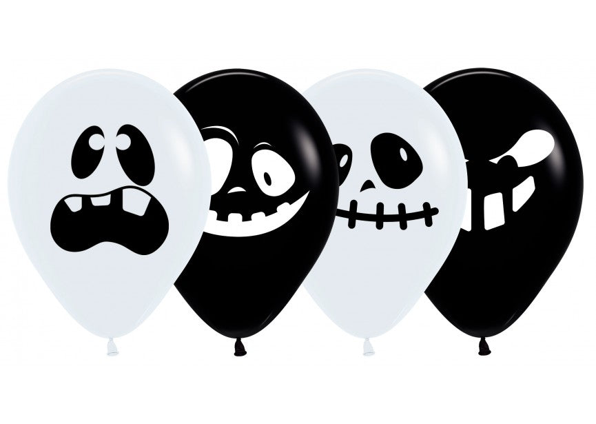 4 verschillende geest / spookjes ballonnen - 4 stuks