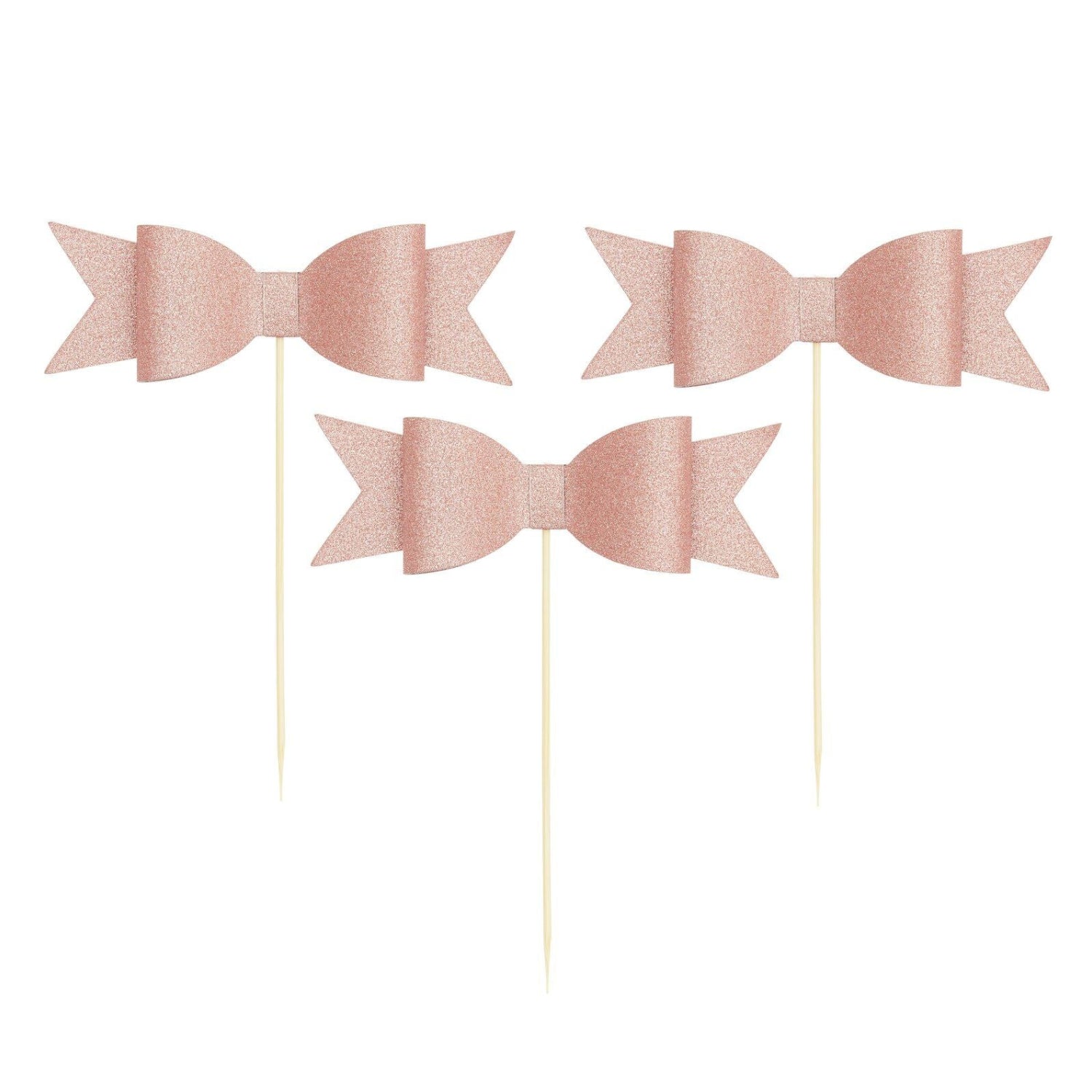 strikken rosé taarttopper cupcake feestversiering verjaardag deco decoratie