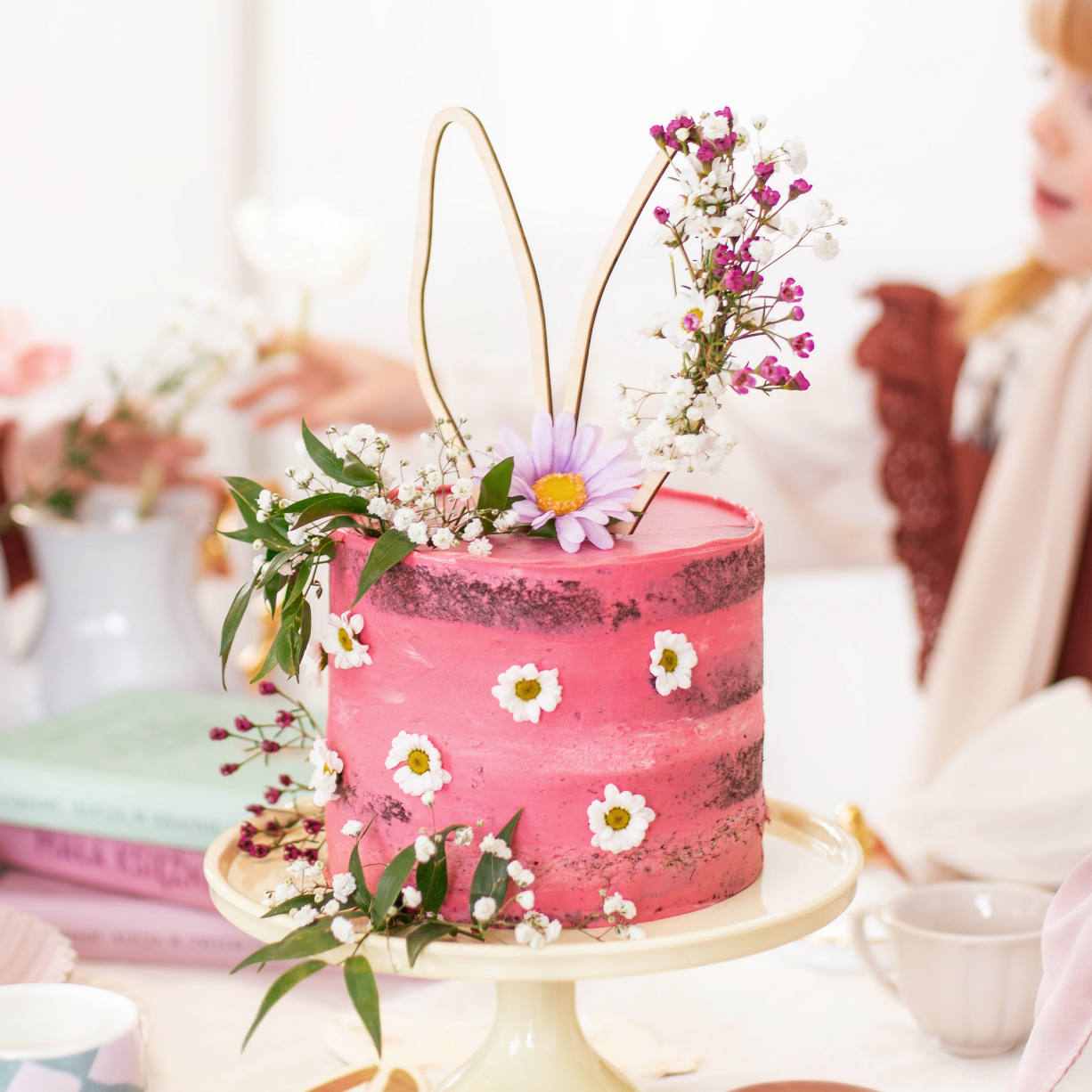 taarttopper hout konijn bunny pasen easter deco decorate cake
