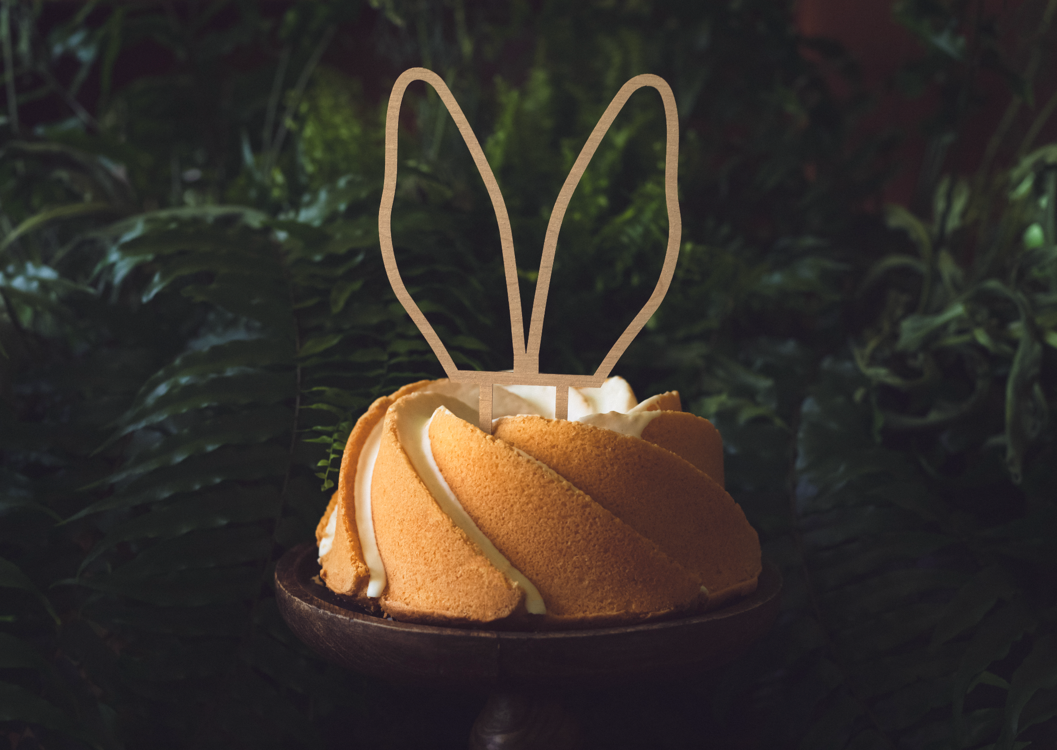 taarttopper hout konijn bunny pasen easter deco decorate cake