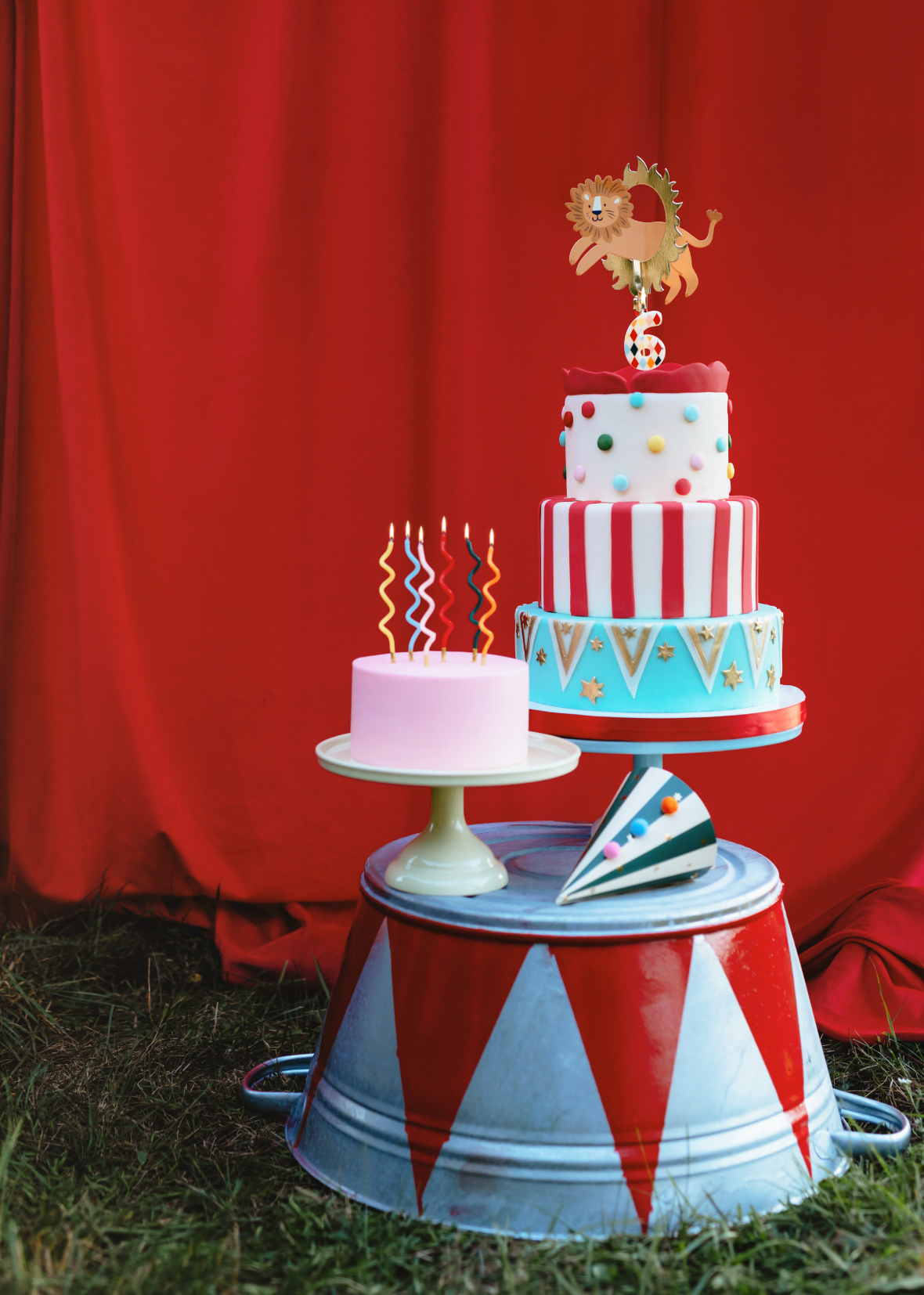 taarttopper leeuw circus feest deco decoratie taart