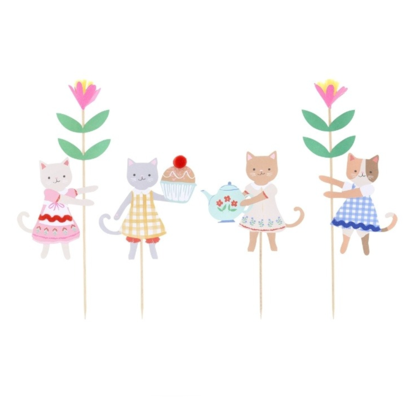 taarttoppers kat poes feest deco decoratie verjaardag meri meri