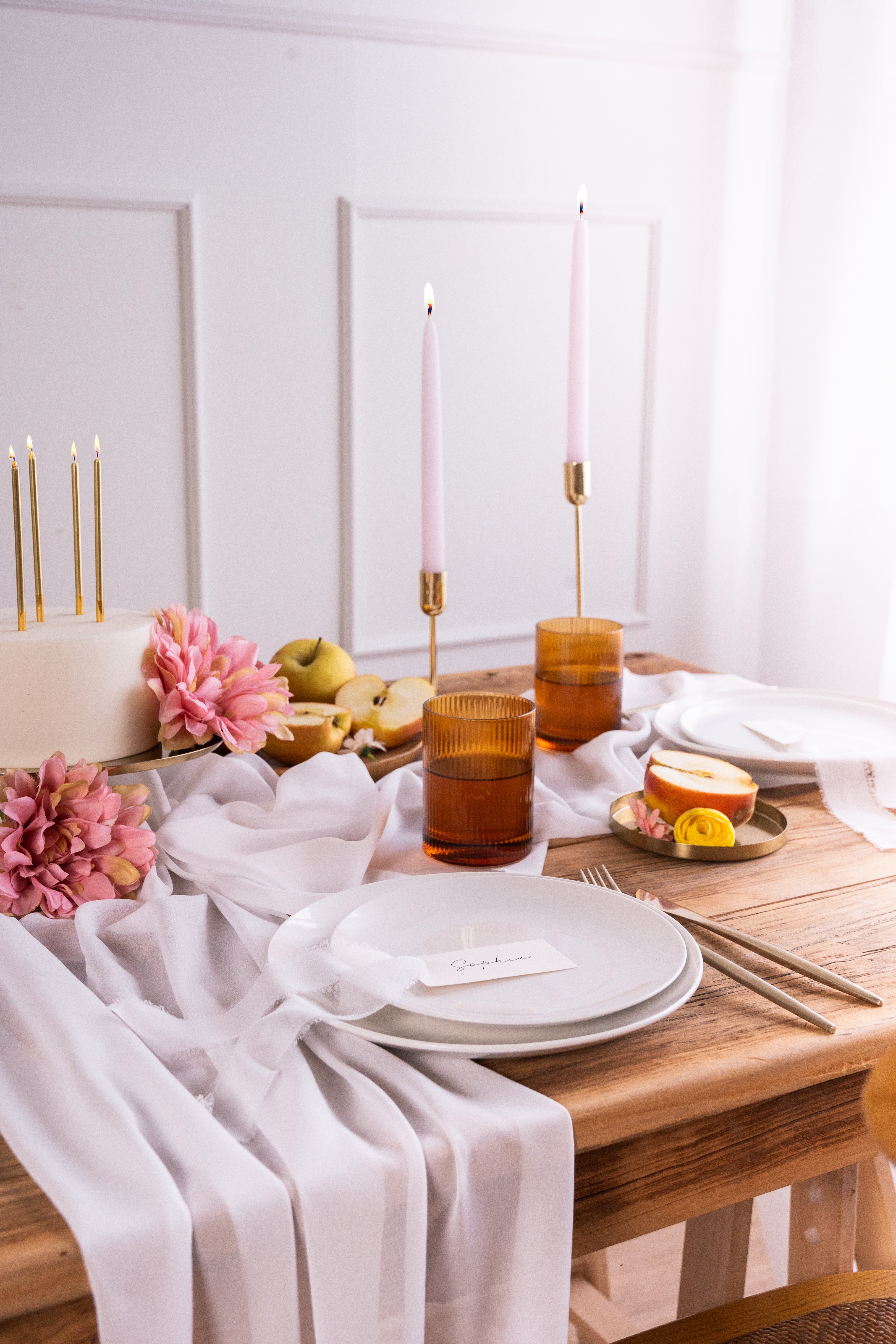 tafelloper chiffon wit tafel deco decoratie backdrop photoboot