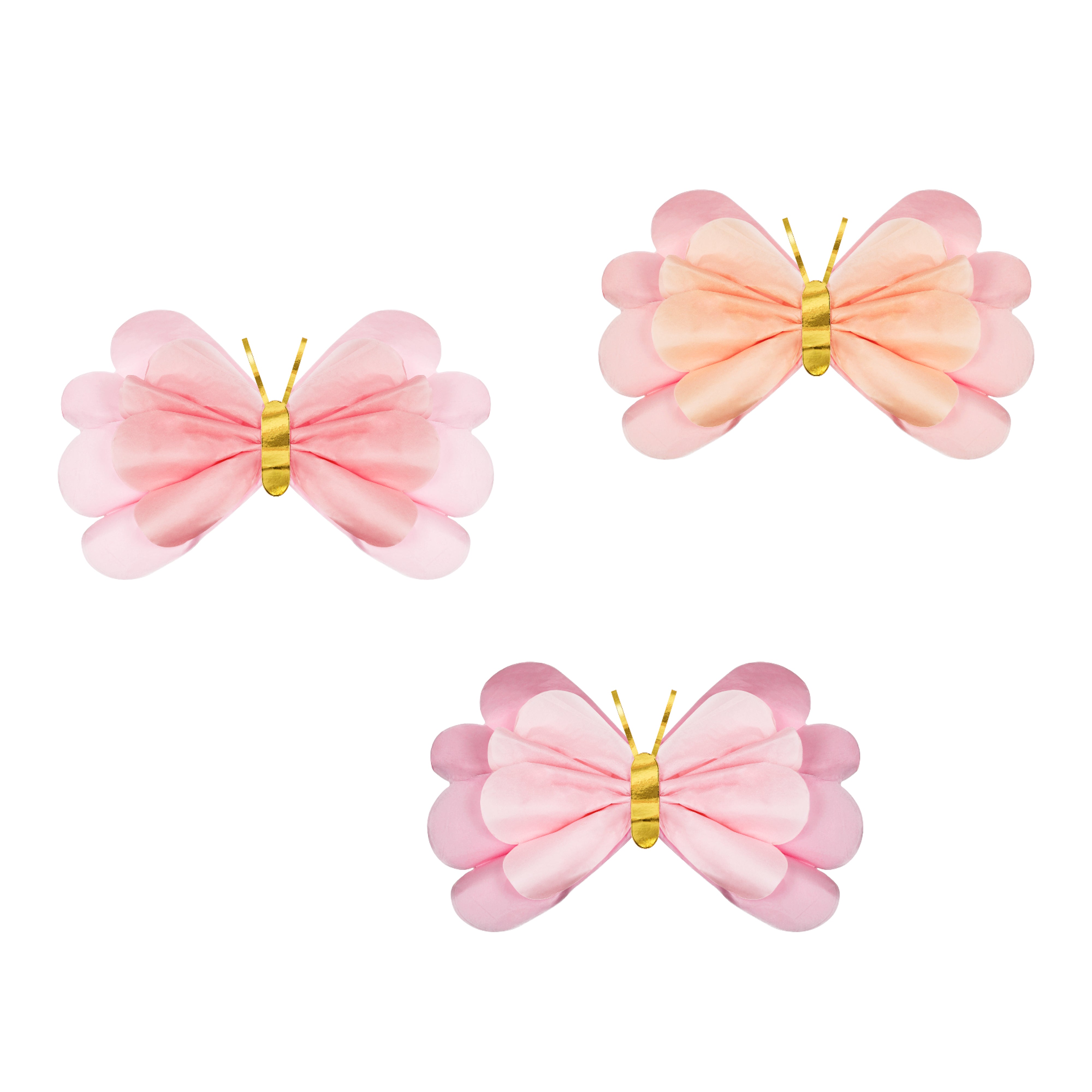 tissue papieren vlinders deco decoratie feest verjaardag