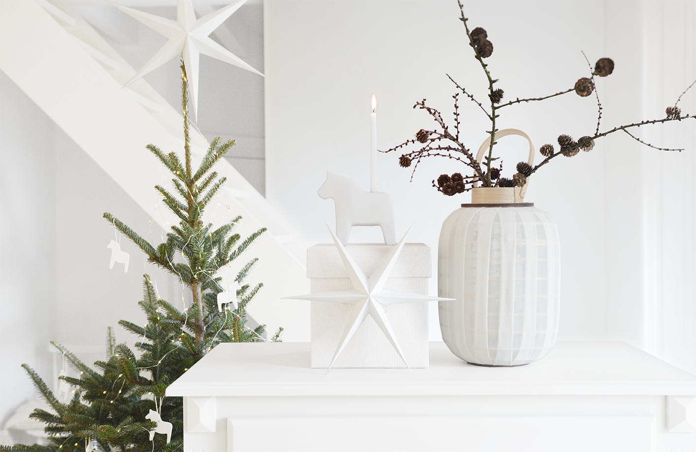 witte papieren luxe sterren 30cm 40cm Kerst deco winter Delight departement