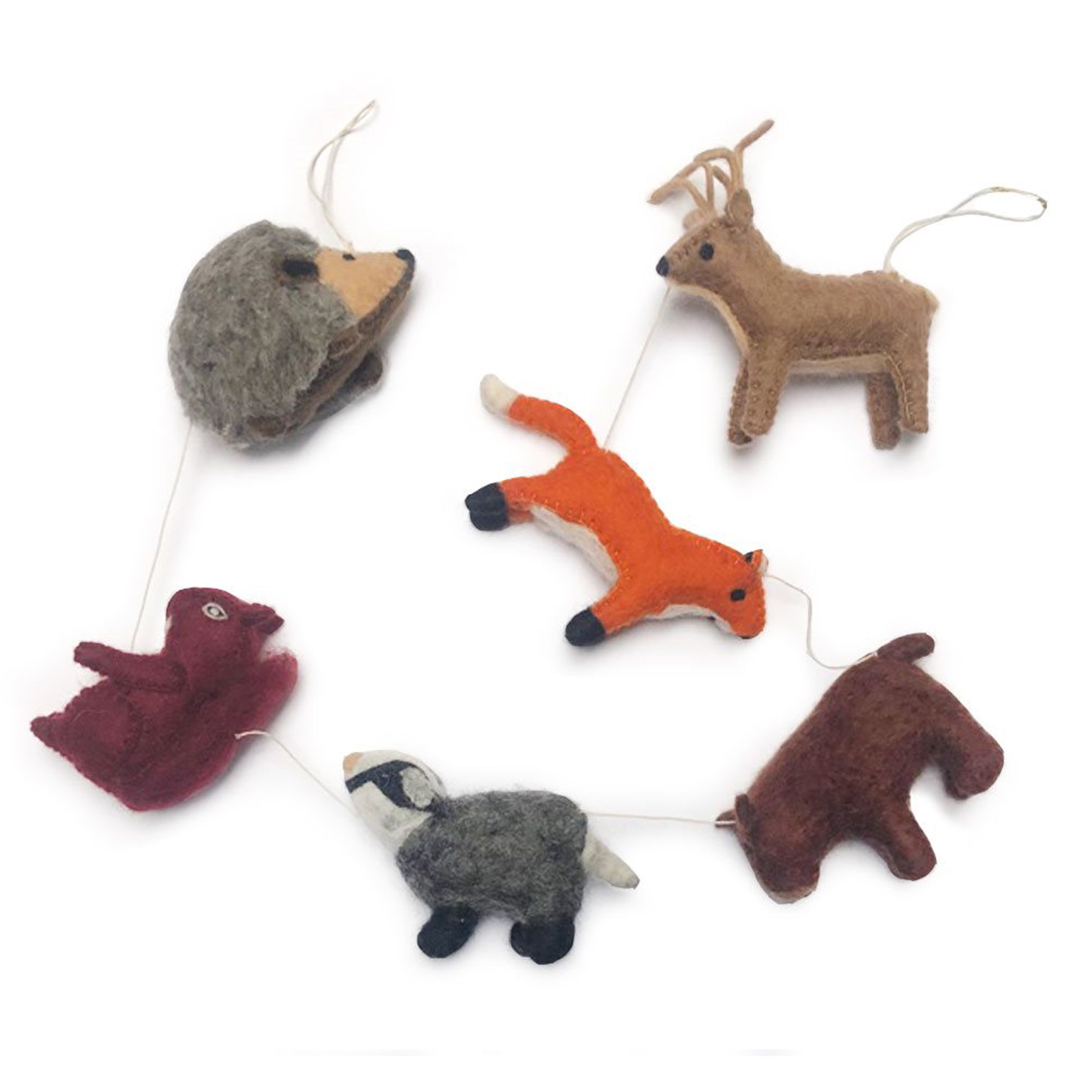 woodland bosdieren slinger feest deco ecoratie wol verjaardag egel das eekhoorn vos beer hert
