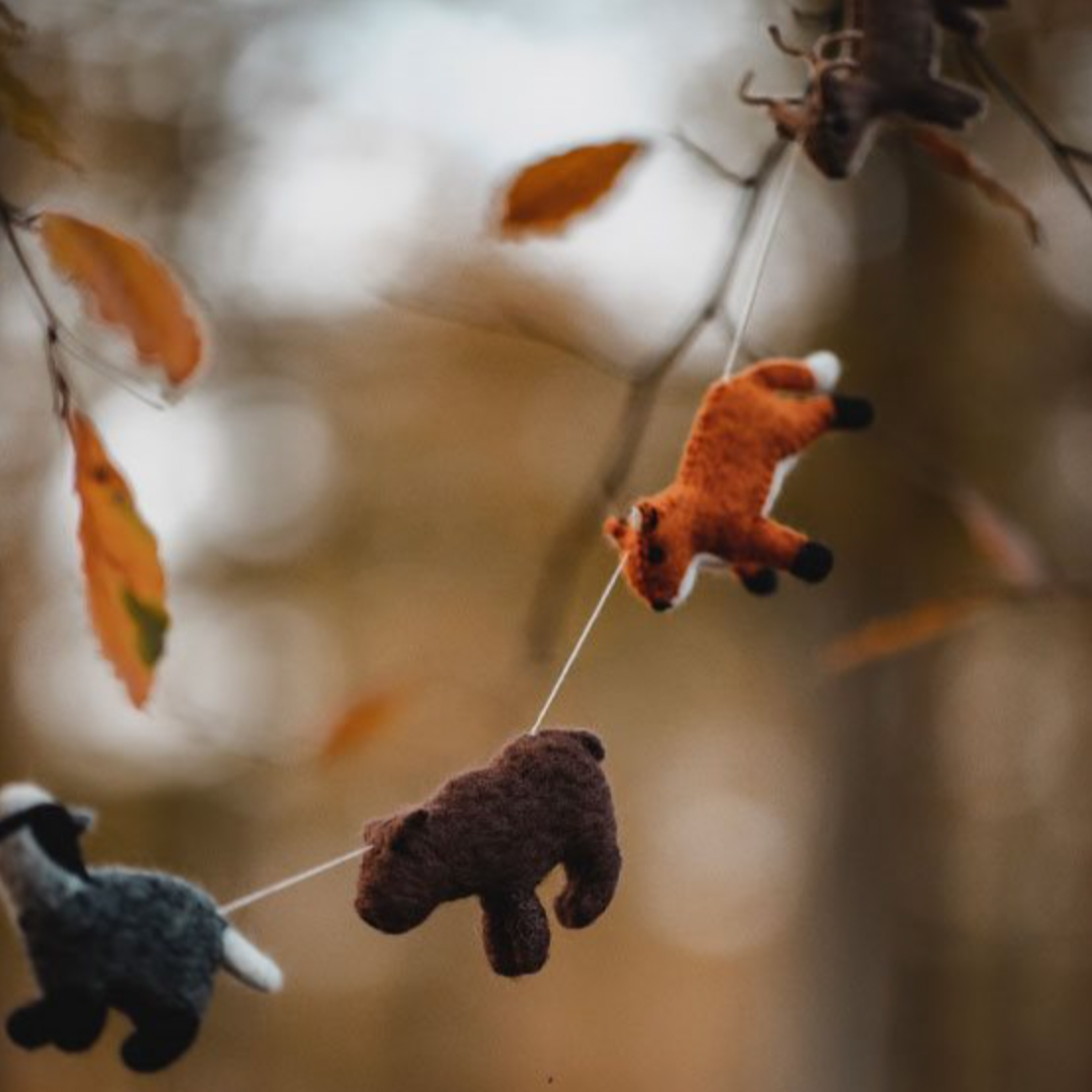 woodland bosdieren slinger feest deco ecoratie wol verjaardag egel das eekhoorn vos beer hert