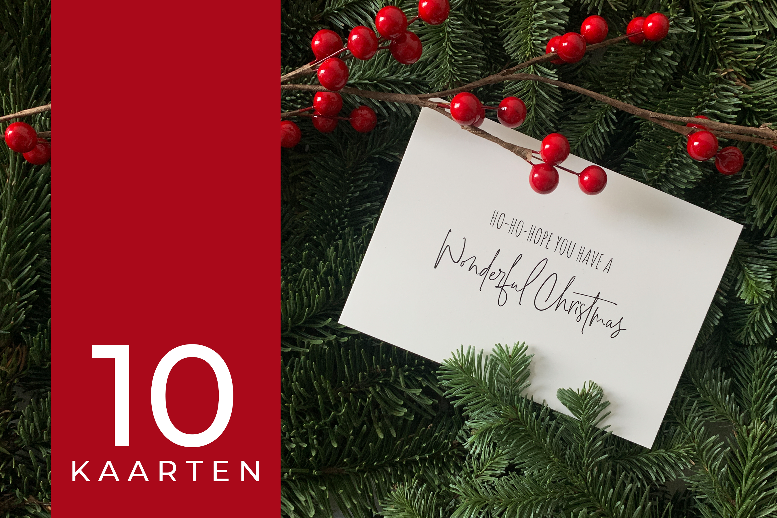 Kerstkaarten set 10 stuks – ‘Christmas Cheers’