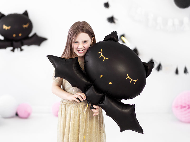 vleermuis folieballon halloween batman zwart goud feest deco decoratie verjaardag
