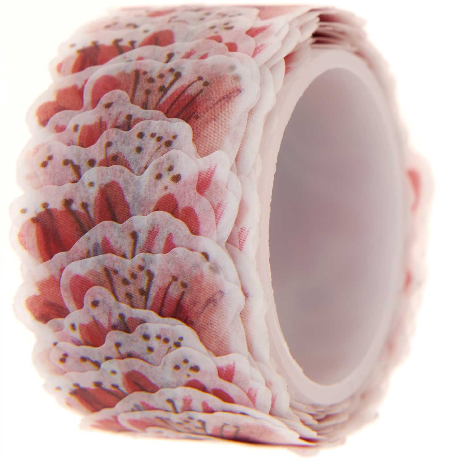 Kersen bloemen selectie stickers washi tape (+-2cm)