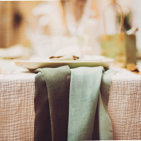 Tafelloper Kaki wasbaar (5m x 28cm)