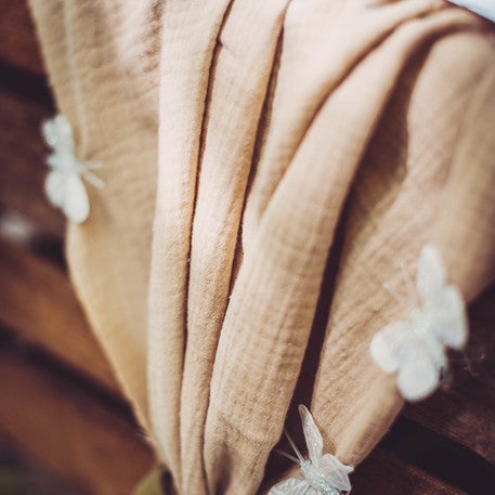 Tafelloper Beige katoengaas/tetra (3m x 30cm)