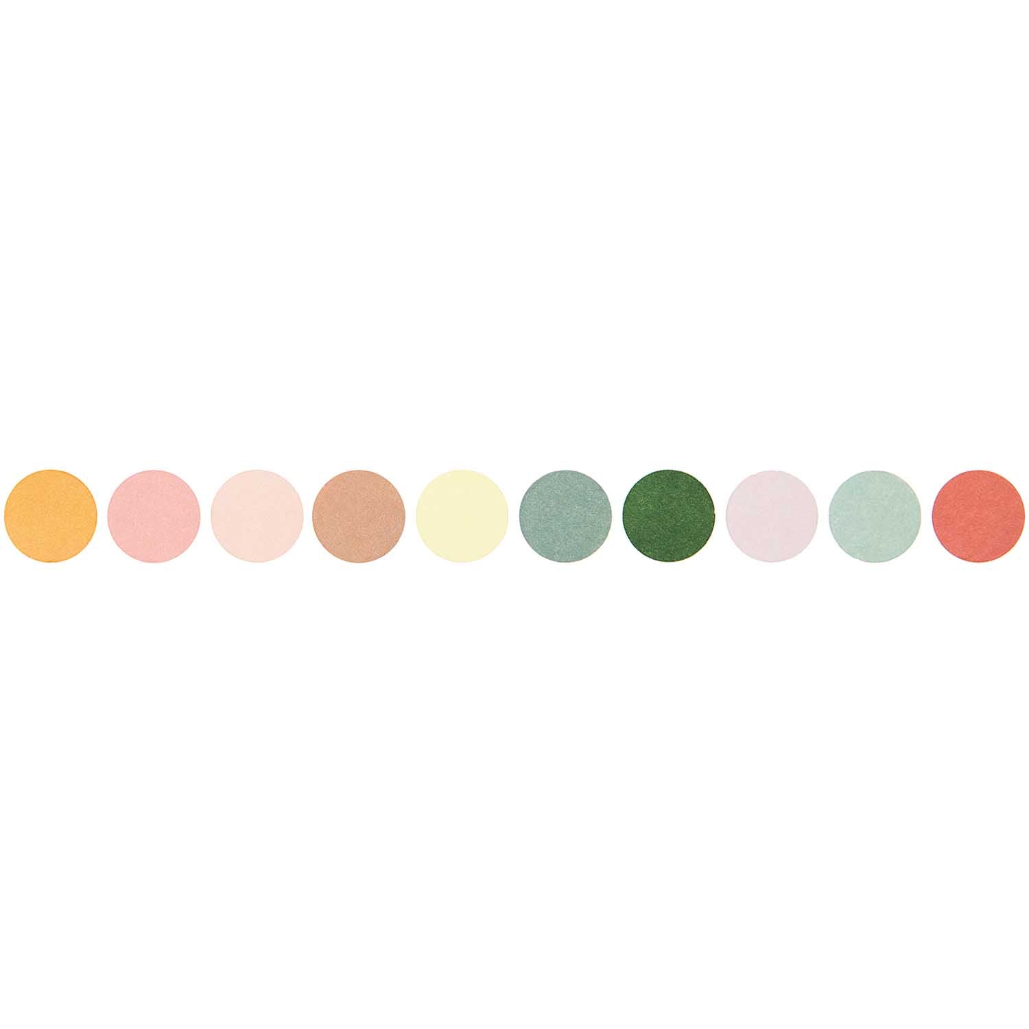 Cirkel stickers washitape in natuurlijke kleuren (Ø 2cm)