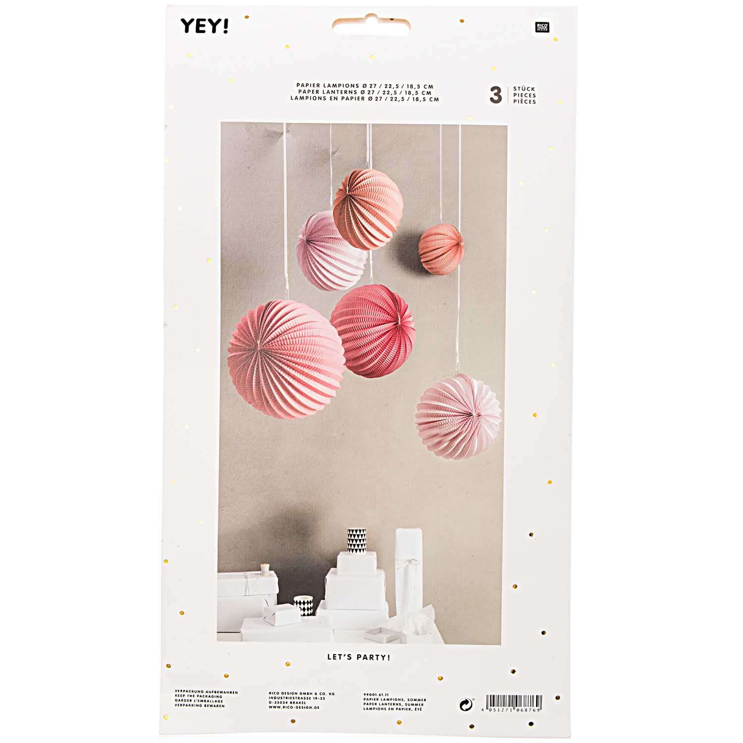 Lampionennen roze oranje feest deco decoratie verjaardag