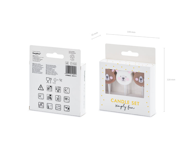 Beren kaarsjes taart verjaardag dieren